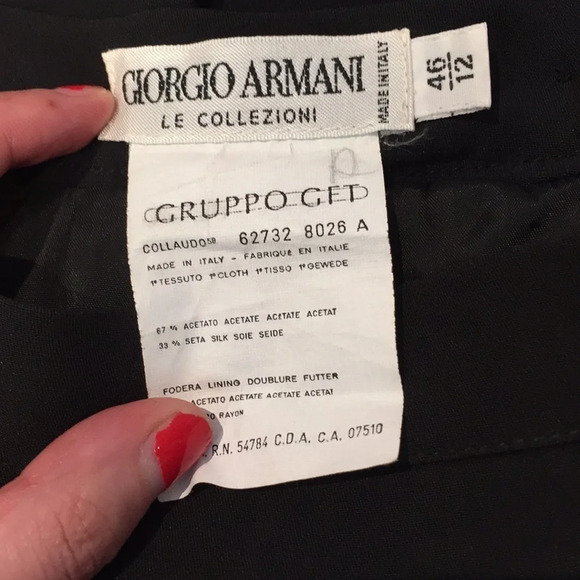 Giorgio Armani Black Pencil Skirt Size 12 - Picture 5 of 5